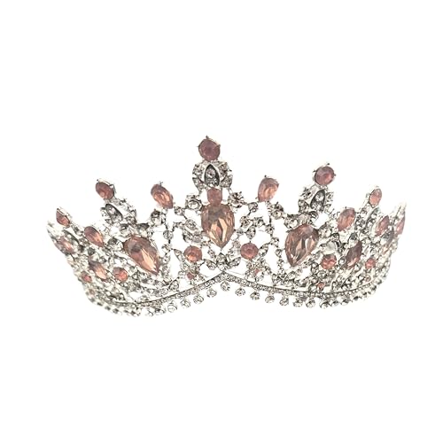 Western Stakes Princess Tiara Crown Crystal Rhinestone for Wedding, Quinceañera & Pageant