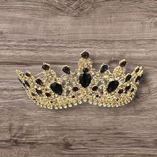 Western Stakes Princess Tiara Crown Crystal Rhinestone for Wedding, Quinceañera & Pageant