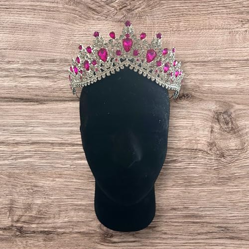 Western Stakes Princess Tiara Crown Crystal Rhinestone for Wedding, Quinceañera & Pageant