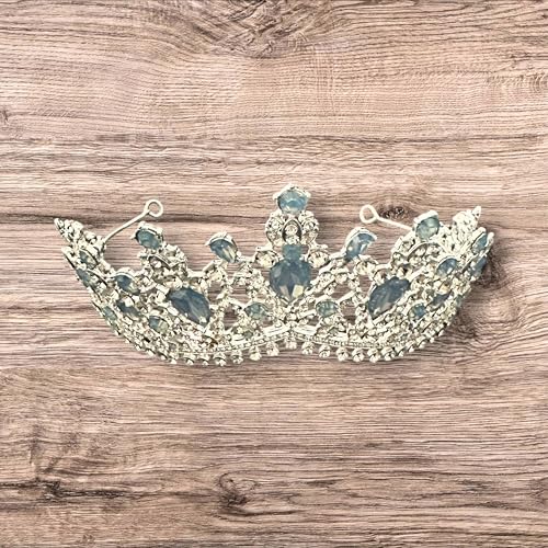 Western Stakes Princess Tiara Crown Crystal Rhinestone for Wedding, Quinceañera & Pageant