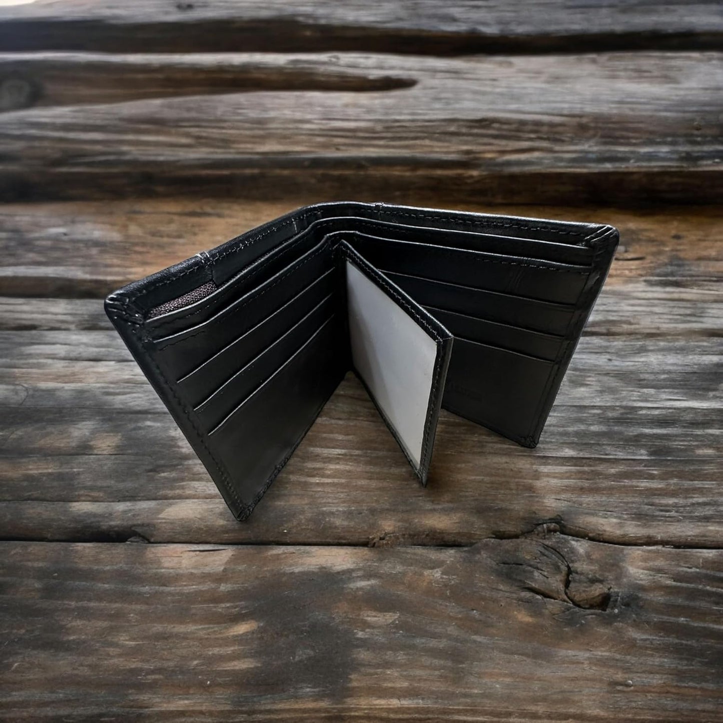 Floral Leather Longhorn Embossed Wallet