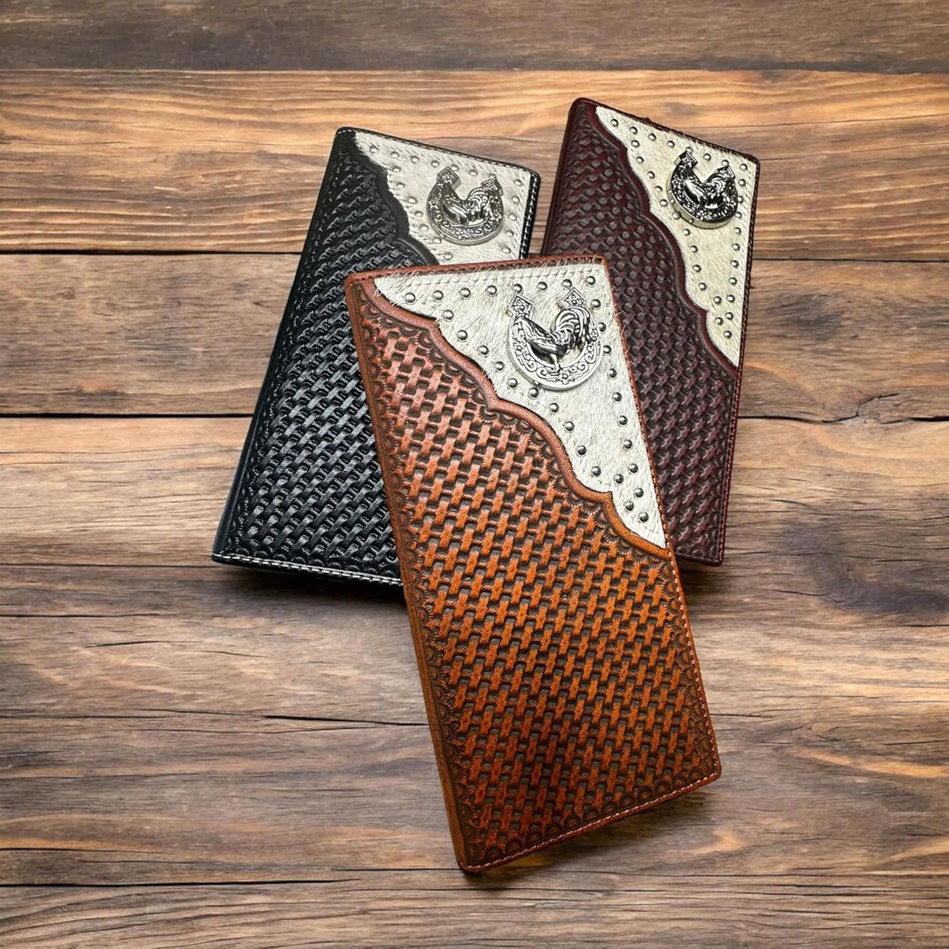 Western Stakes Men's Leather Long Wallets