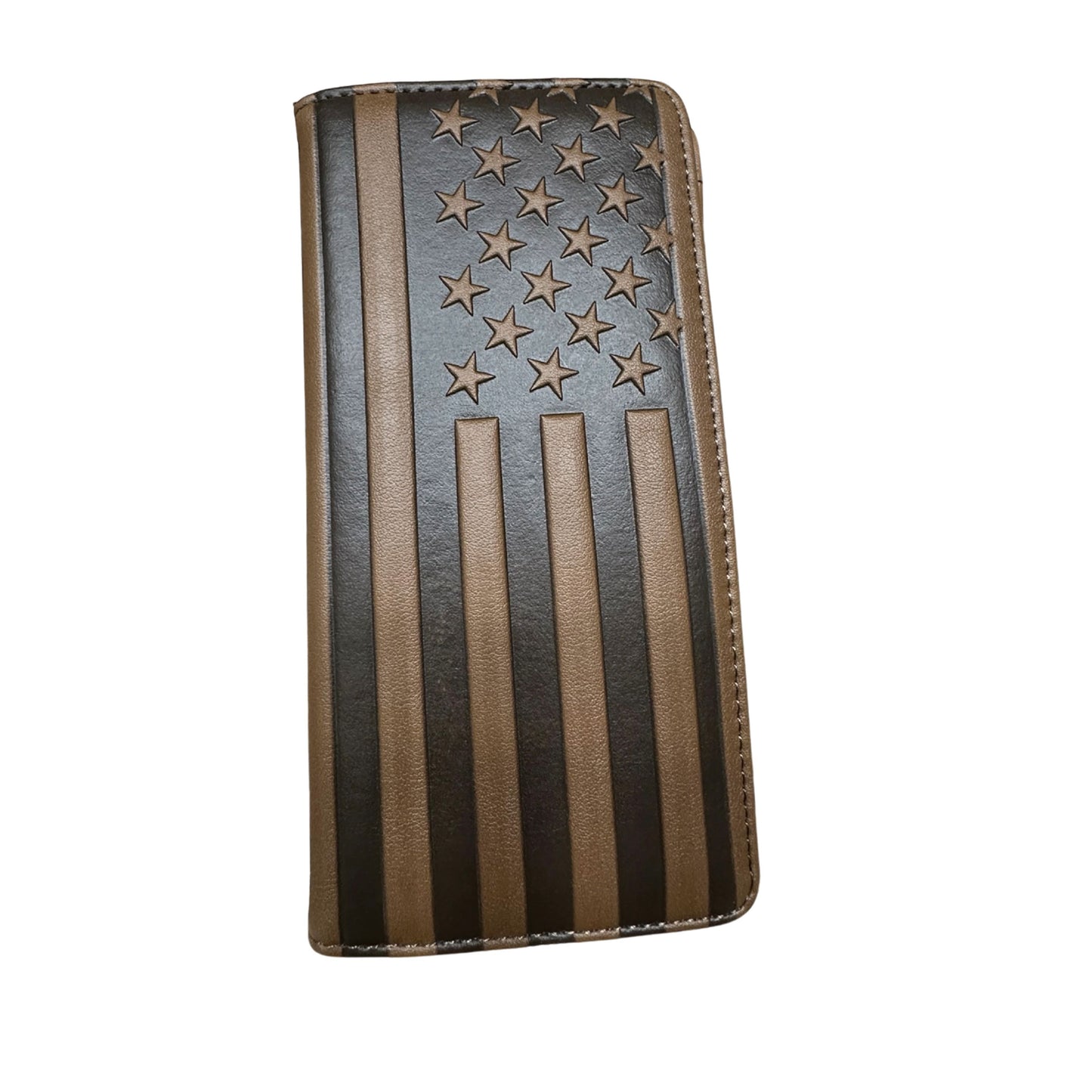 USA Flag Embossed Wallet Bi Fold Western Patriotic Wallet