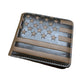 USA Flag Embossed Wallet Bi Fold Western Patriotic Wallet