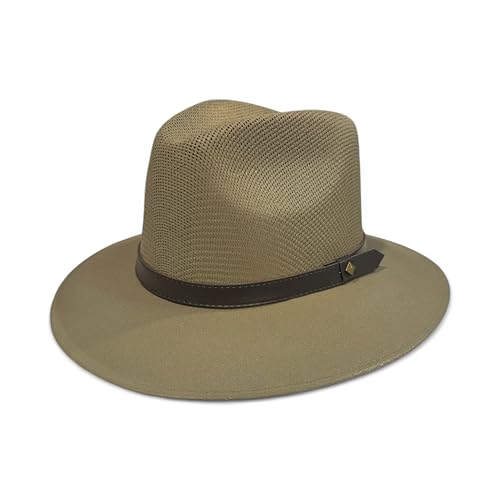 Men’s Panama Style Summer Hat – High-End Woven Beach Fedora with 3” Brim & 4” Crown