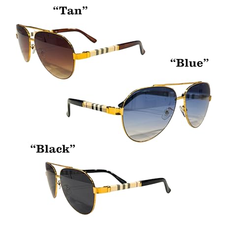 Western Stakes Luxury Rounded Aviator Sunglasses for Men & Women – Premium Metal Frame