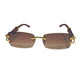 Luxury Rectangle Sunglasses — Unisex Designer Shades with Gold Cheetah Frame