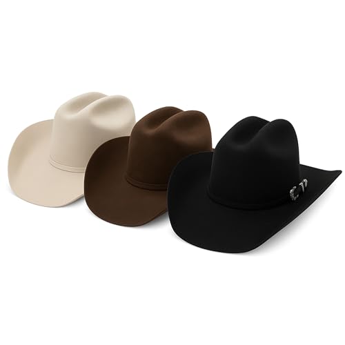 El Cattleman Handmade Cowboy Hat – 100X Bolivian Wool Felt, Premium Western Hat