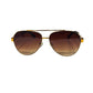 Western Stakes Luxury Rounded Aviator Sunglasses for Men & Women – Premium Metal Frame
