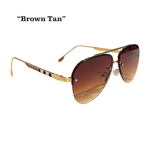 Luxury Aviator Sunglasses for Men & Women – Unisex Designer Shades with Metal Frame