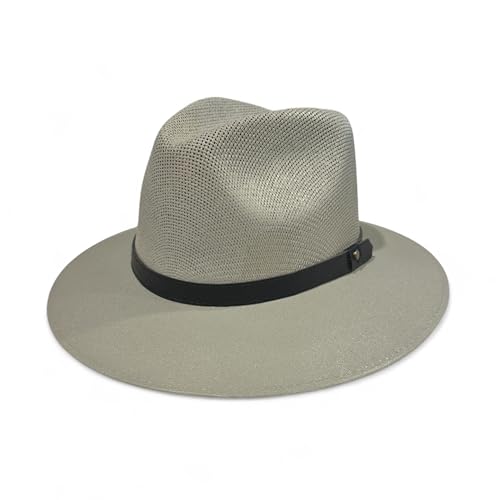 Men’s Panama Style Summer Hat – High-End Woven Beach Fedora with 3” Brim & 4” Crown
