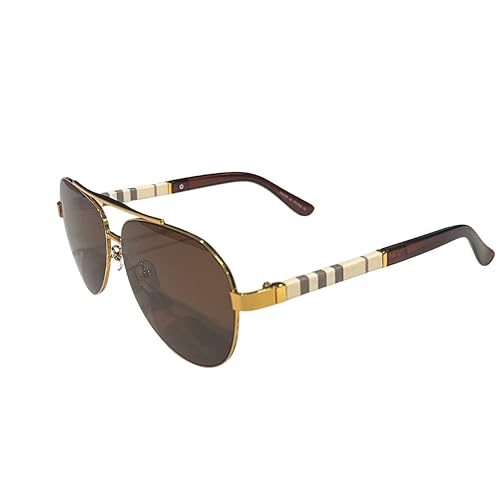 Western Stakes Luxury Rounded Aviator Sunglasses for Men & Women – Premium Metal Frame