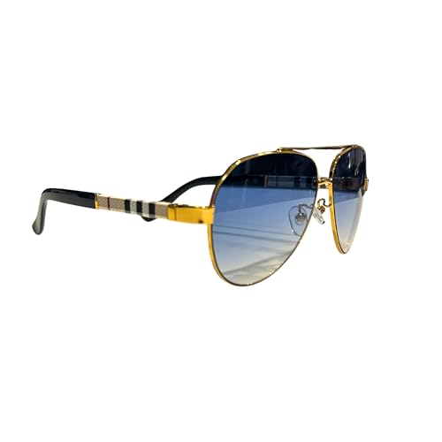 Western Stakes Luxury Rounded Aviator Sunglasses for Men & Women – Premium Metal Frame