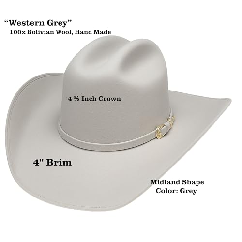 El Cattleman Handmade Cowboy Hat – 100X Bolivian Wool Felt, Premium Western Hat