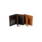 Western Stakes Men’s Bi-Fold Wallet – Genuine Leather with Flip ID, Laser-Cut Design