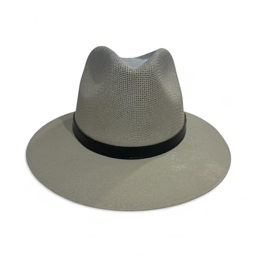 Men’s Panama Style Summer Hat – High-End Woven Beach Fedora with 3” Brim & 4” Crown