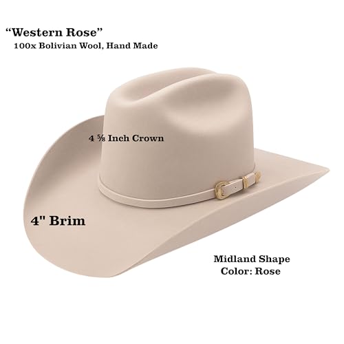 El Cattleman Handmade Cowboy Hat – 100X Bolivian Wool Felt, Premium Western Hat