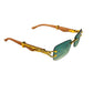 Luxury Rectangle Sunglasses — Unisex Designer Shades with Gold Cheetah Frame