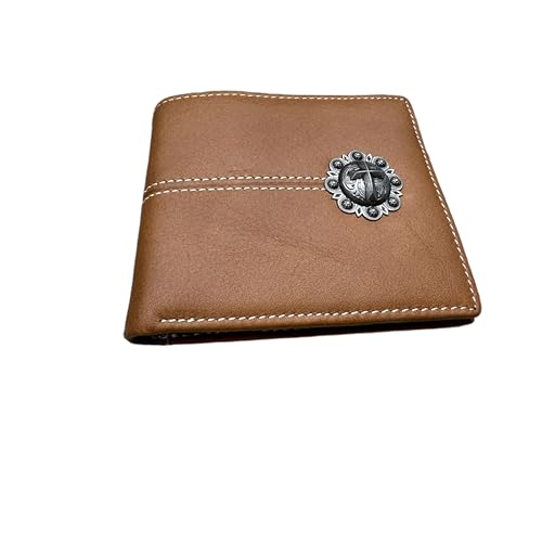 Leather Wallet Cross Concho Cowboy Soft Leather