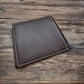 Leather Wallet Horseshoe Rooster Concho w/ Cowhair