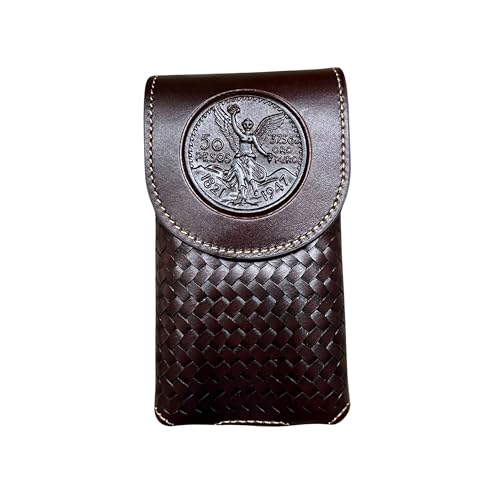 Western Stakes Western Leather Phone Belt Holster Cell Phone Case Pouch Embossed Tooled High End Case for iPhone Samsung Universal