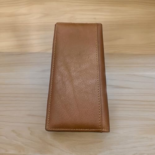 Leather Long Wallet Floral Embossed Rooster Gallo Bi Fold High End Mens Wallet