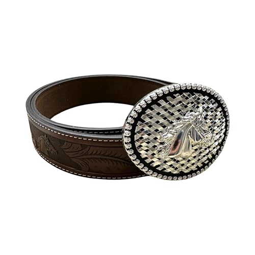 Leather Western Belts For Men Cowboy Tooled Embossed