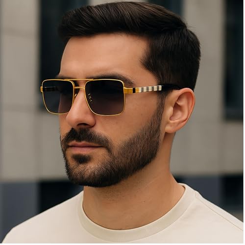 Luxury Aviator Sunglasses for Men & Women – Polarized Fashion Shades, Premium Metal Frame