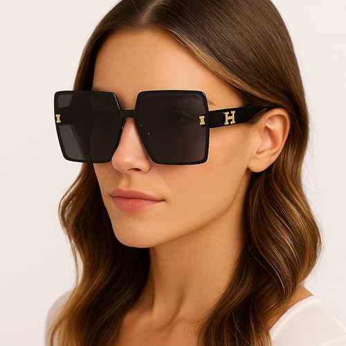 High-End Oversized Sunglasses for Men & Women – Luxury Square Frame Fashion Shades