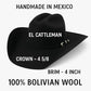 El Cattleman Handmade Cowboy Hat – 100X Bolivian Wool Felt, Premium Western Hat