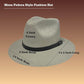 Men’s Panama Style Summer Hat – High-End Woven Beach Fedora with 3” Brim & 4” Crown