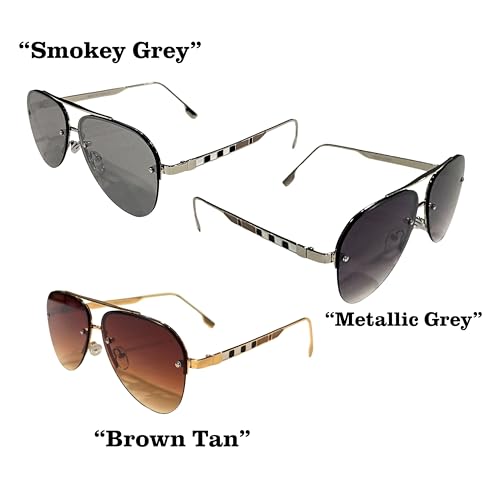 Luxury Aviator Sunglasses for Men & Women – Unisex Designer Shades with Metal Frame