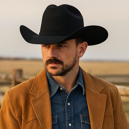 El Cattleman Handmade Cowboy Hat – 100X Bolivian Wool Felt, Premium Western Hat