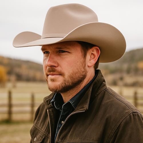 El Cattleman Handmade Cowboy Hat – 100X Bolivian Wool Felt, Premium Western Hat