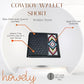 Western Stakes Leather Bi Fold Mens Wallet Tapestry Diamond Arrow Design Hand Crafted High End Wallets Leather Gifts For Men