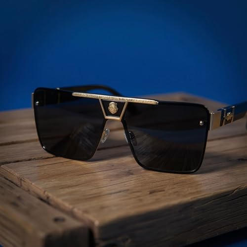 High-End Oversized Sunglasses – Fashion Square Frame UV Protection Shades, Universal Fit