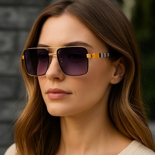 Luxury Aviator Sunglasses for Men & Women – Polarized Fashion Shades, Premium Metal Frame