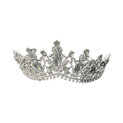 Western Stakes Princess Tiara Crown Crystal Rhinestone for Wedding, Quinceañera & Pageant