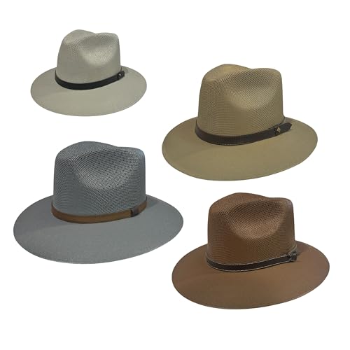 Men’s Panama Style Summer Hat – High-End Woven Beach Fedora with 3” Brim & 4” Crown