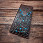 Floral Long Wallet Embossed Longhorn Floral Accent