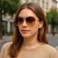 Luxury Aviator Sunglasses for Men & Women – Unisex Designer Shades with Metal Frame