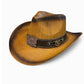 Women’s Western Cowboy Hat – High-End Rice Paper Woven Design – Longhorn Concho Band