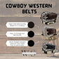 Leather Western Belts For Men Cowboy Tooled Embossed