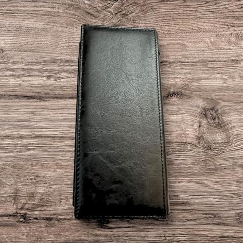 Leather Long Wallet Cowhair Horseshoe Lone Star Cowhide Bi Fold Hand Crafted High End Smooth Leather