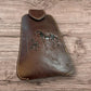 Western Leather Phone Belt Holster Emboss Cowboy Praying at Cross