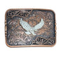 Custom Cowboy Copper Belt Buckles For Men Floral Silver Concho High End Custom