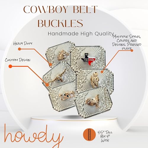 Western Stakes Cowboy Silver Belt Buckles For Men Floral Sun Rose Gold Concho High End Custom Big Hand Crafted Buckles