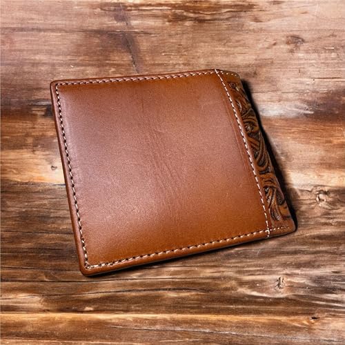 Floral Cowboy Deer Buck Embossed Leather Wallet