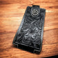 Leather Phone Belt Holster Pouch Embossed Tooled Floral Lonestar Concho