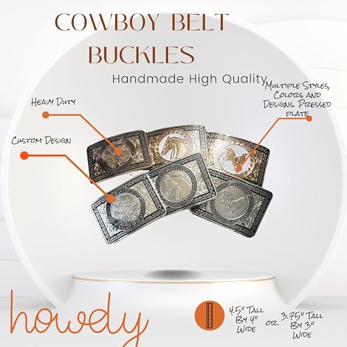 Custom Cowboy Belt Buckles For Men Pressed Plate High End Big Belt Buckles Hand Crafted